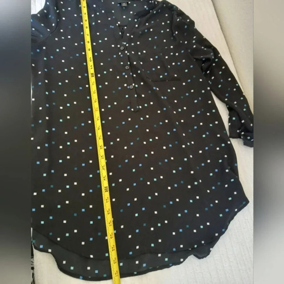 Worthington‎ Womens Tunic Black Roll Tab Sleeve Medium - Picture 9 of 16